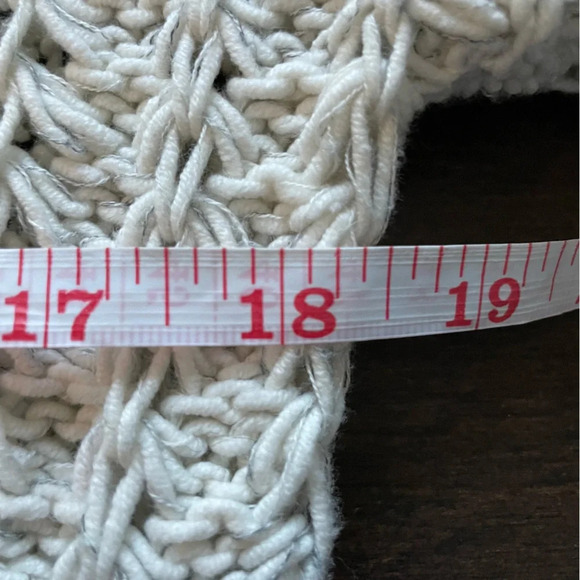 LOFT Ann Taylor Cotton Blend Loose Knit Sweater Women’s Small Off White & Gray - Picture 3 of 8